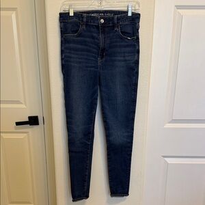 American Eagle Outfitters Women's Deep Blue Skinny Jeans